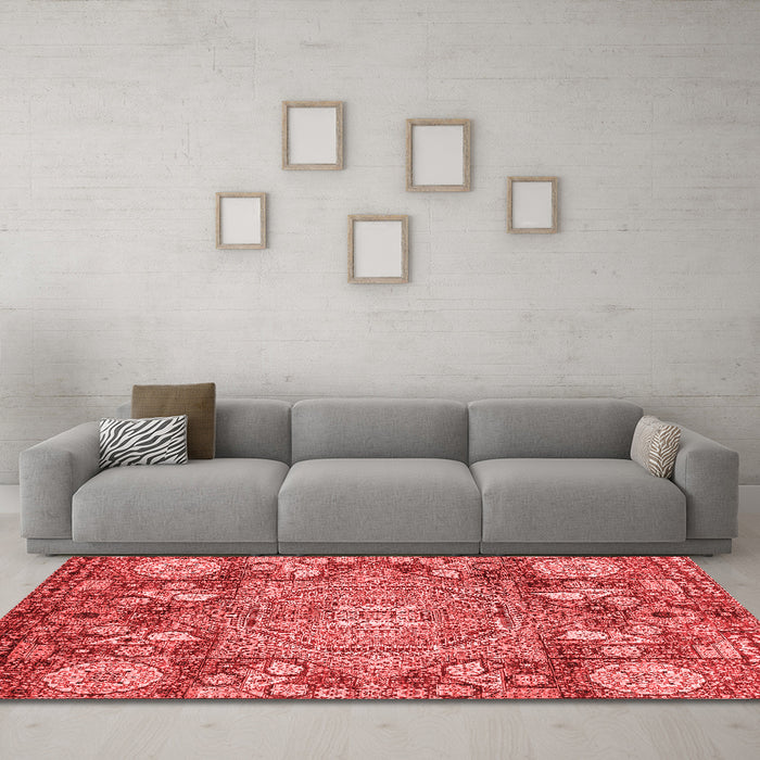 Modern Red Washable Rugs