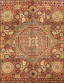 Abstract Orange Modern Rug, abs4005