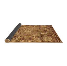 Sideview of Abstract Brown Modern Rug, abs4005brn