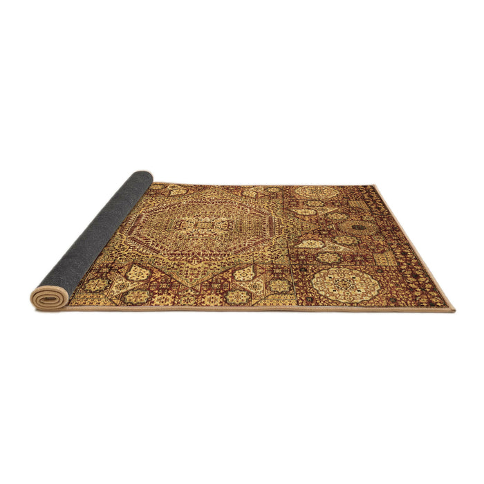 Sideview of Abstract Brown Modern Rug, abs4005brn