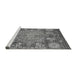 Sideview of Machine Washable Abstract Gray Modern Rug, wshabs4005gry