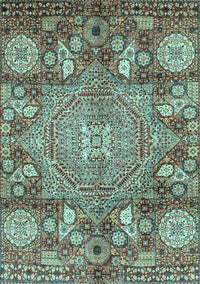 Abstract Light Blue Modern Rug, abs4005lblu