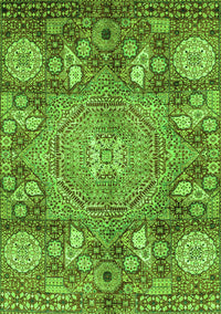 Abstract Green Modern Rug, abs4005grn