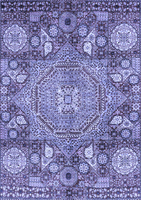 Abstract Blue Modern Rug, abs4005blu