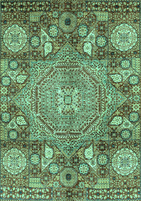 Abstract Turquoise Modern Rug, abs4005turq