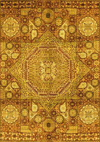 Abstract Yellow Modern Rug, abs4005yw