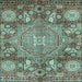 Square Abstract Light Blue Modern Rug, abs4005lblu