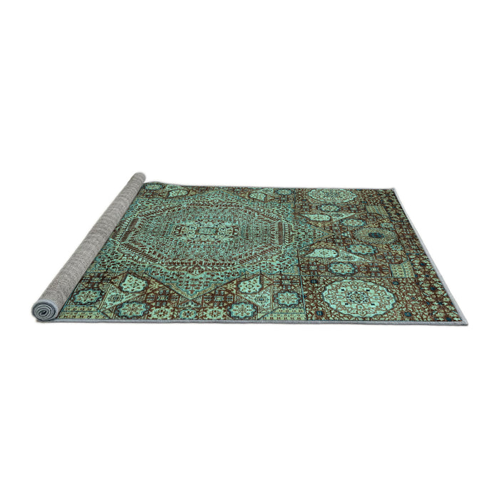 Sideview of Machine Washable Abstract Light Blue Modern Rug, wshabs4005lblu