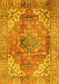 Abstract Yellow Modern Rug, abs4006yw