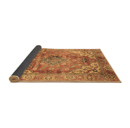 Sideview of Abstract Brown Modern Rug, abs4006brn