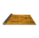 Sideview of Abstract Yellow Modern Rug, abs4006yw