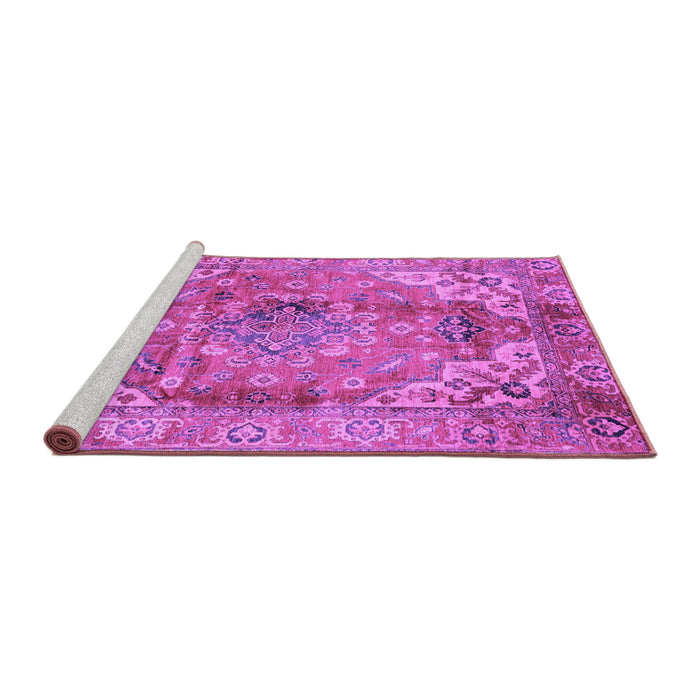 Sideview of Machine Washable Abstract Purple Modern Area Rugs, wshabs4006pur