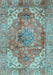 Abstract Light Blue Modern Rug, abs4006lblu