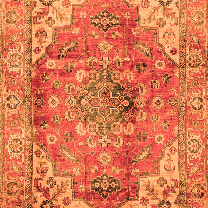 Machine Washable Abstract Orange Modern Area Rugs, wshabs4006org