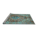 Sideview of Machine Washable Abstract Light Blue Modern Rug, wshabs4006lblu