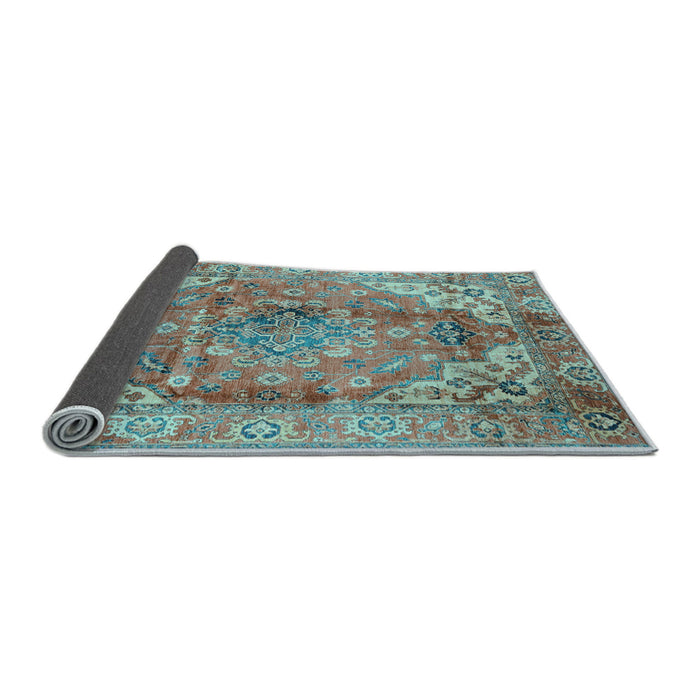 Sideview of Abstract Light Blue Modern Rug, abs4006lblu