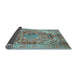 Sideview of Abstract Light Blue Modern Rug, abs4006lblu