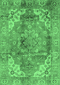 Abstract Emerald Green Modern Rug, abs4006emgrn