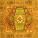 Square Persian Yellow Traditional Rug, abs4007yw