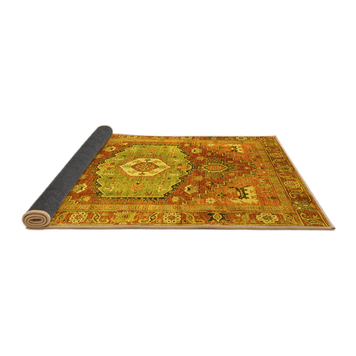 Sideview of Persian Yellow Traditional Rug, abs4007yw