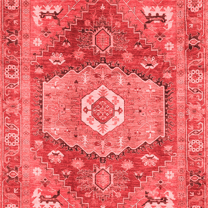 Machine Washable Persian Red Traditional Rug, wshabs4007red