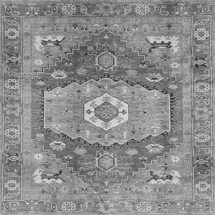 Square Machine Washable Persian Gray Traditional Rug, wshabs4007gry