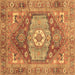 Square Persian Brown Traditional Rug, abs4007brn