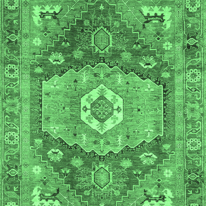 Machine Washable Persian Emerald Green Traditional Area Rugs, wshabs4007emgrn