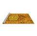 Sideview of Machine Washable Persian Yellow Traditional Rug, wshabs4007yw