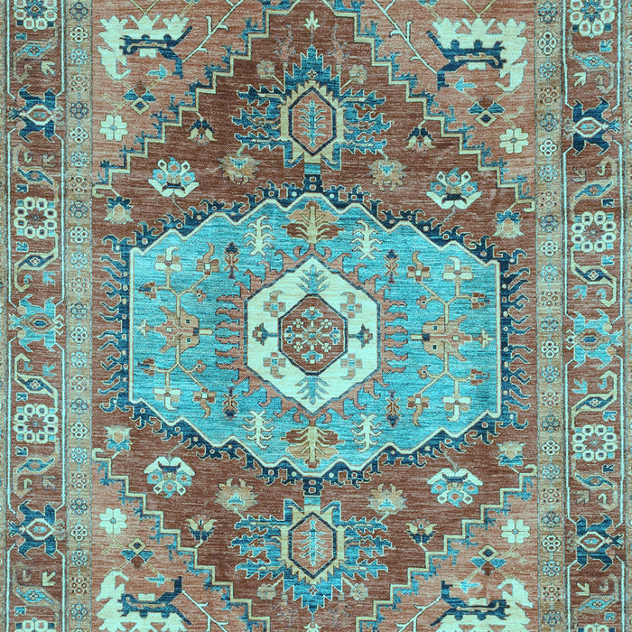 Machine Washable Persian Light Blue Traditional Rug, wshabs4007lblu