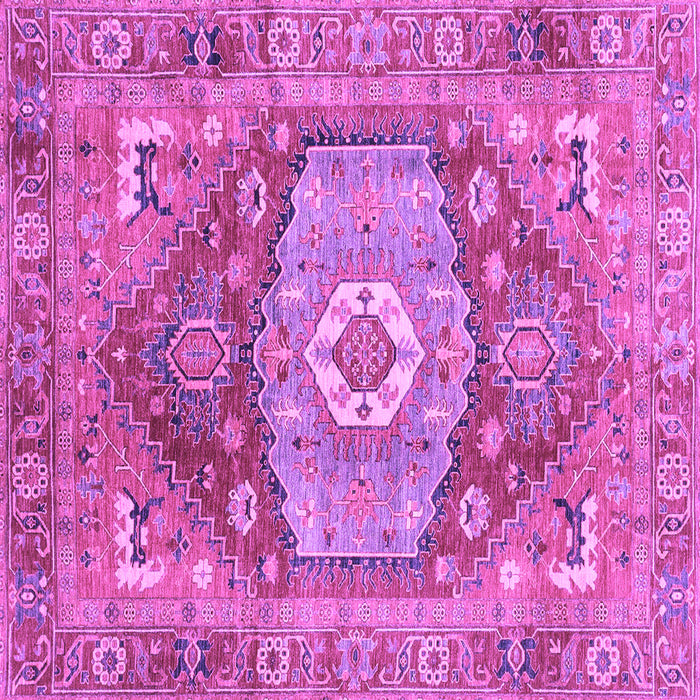 Square Machine Washable Persian Purple Traditional Area Rugs, wshabs4007pur