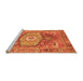 Sideview of Machine Washable Persian Orange Traditional Area Rugs, wshabs4007org