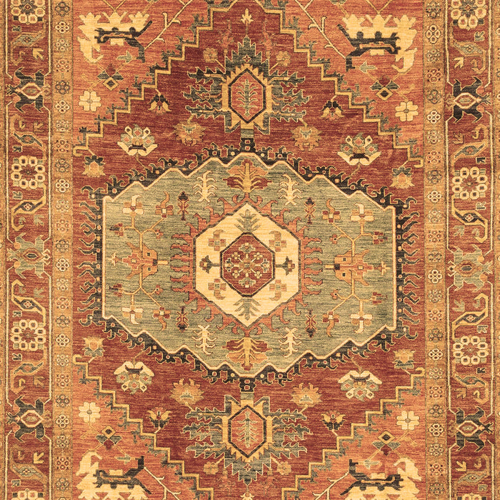 Machine Washable Persian Brown Traditional Rug, wshabs4007brn
