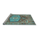 Sideview of Machine Washable Persian Light Blue Traditional Rug, wshabs4007lblu