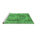 Sideview of Machine Washable Persian Emerald Green Traditional Area Rugs, wshabs4008emgrn