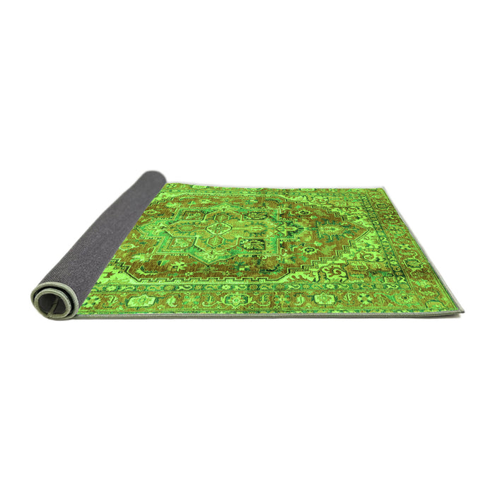Sideview of Persian Green Traditional Rug, abs4008grn