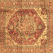 Square Persian Brown Traditional Rug, abs4008brn