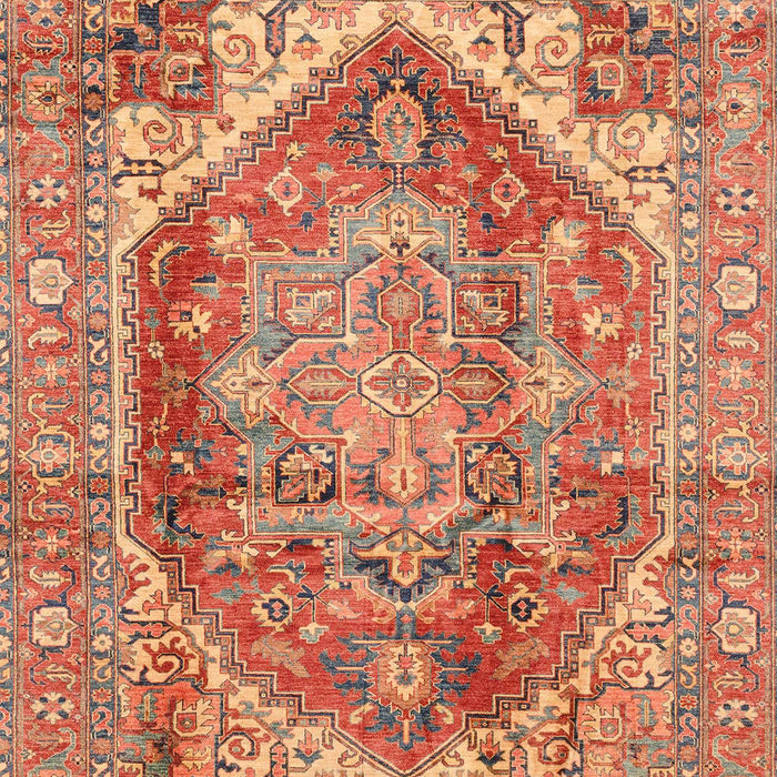 Machine Washable Abstract Red Rug, wshabs4008