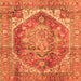 Square Persian Orange Traditional Rug, abs4008org