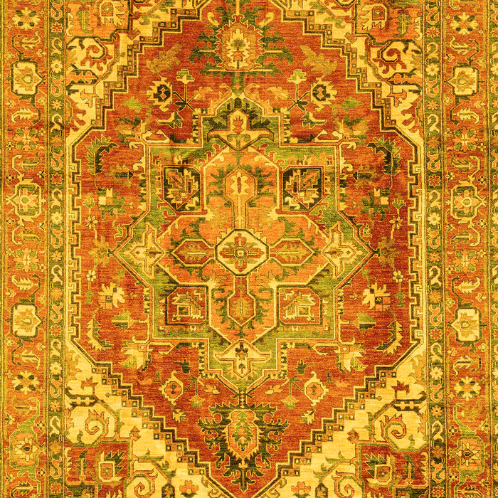 Machine Washable Persian Yellow Traditional Rug, wshabs4008yw
