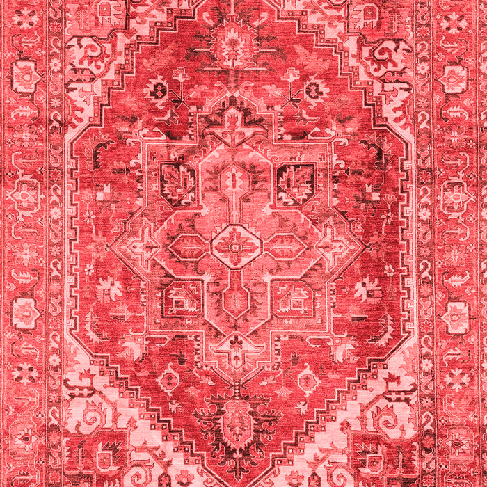 Machine Washable Persian Red Traditional Rug, wshabs4008red