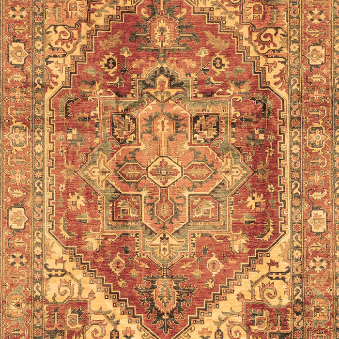 Machine Washable Persian Brown Traditional Rug, wshabs4008brn