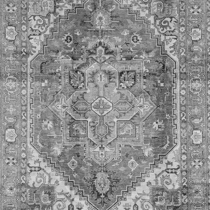 Machine Washable Persian Gray Traditional Rug, wshabs4008gry