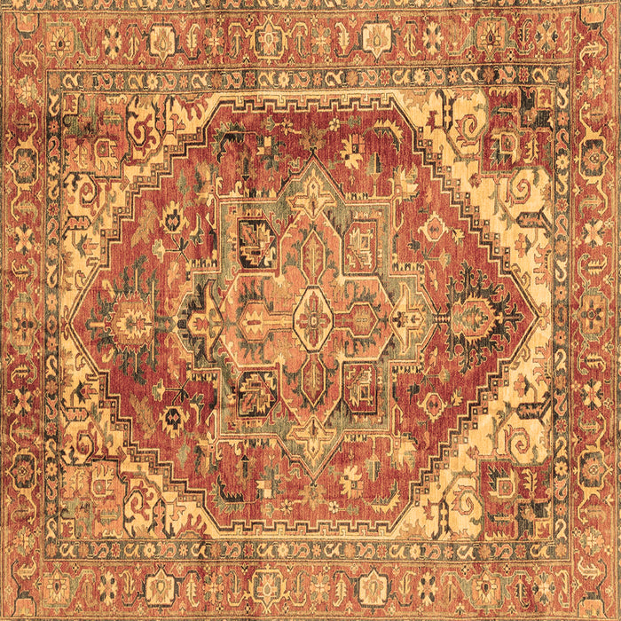 Square Machine Washable Persian Brown Traditional Rug, wshabs4008brn