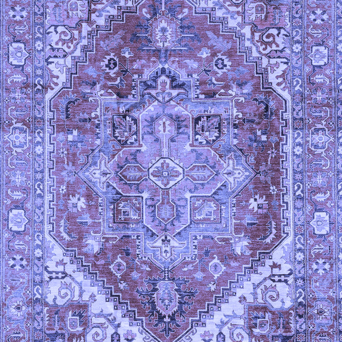 Machine Washable Persian Blue Traditional Rug, wshabs4008blu