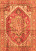 Machine Washable Persian Orange Traditional Area Rugs, wshabs4008org