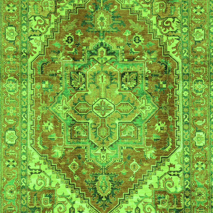 Machine Washable Persian Green Traditional Area Rugs, wshabs4008grn