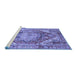 Sideview of Machine Washable Persian Blue Traditional Rug, wshabs4009blu