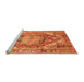 Sideview of Machine Washable Persian Orange Traditional Area Rugs, wshabs4009org