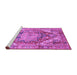 Sideview of Machine Washable Persian Purple Traditional Area Rugs, wshabs4009pur